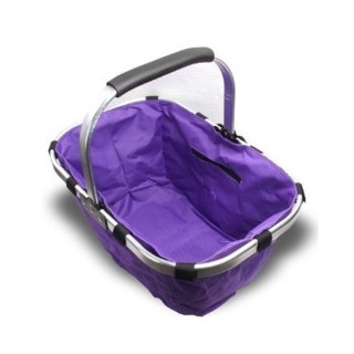 GK1638  Purple Single Handle Foldable Shopping Basket