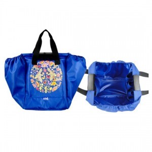GK1640  Flower Printing Foldable Shopping Cart Bag